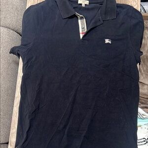 Burberry Black Polo Shirt Classic Design